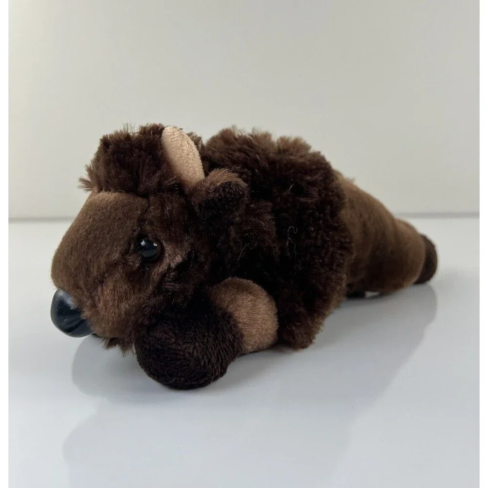 Aurora Stuffed Animal Plush Bison Buffalo Bean Bag Toy Gift 8”